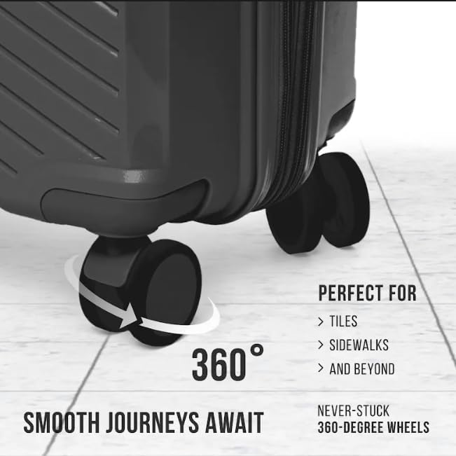 Feelway Luggage 24" Expandable Spinner - Black