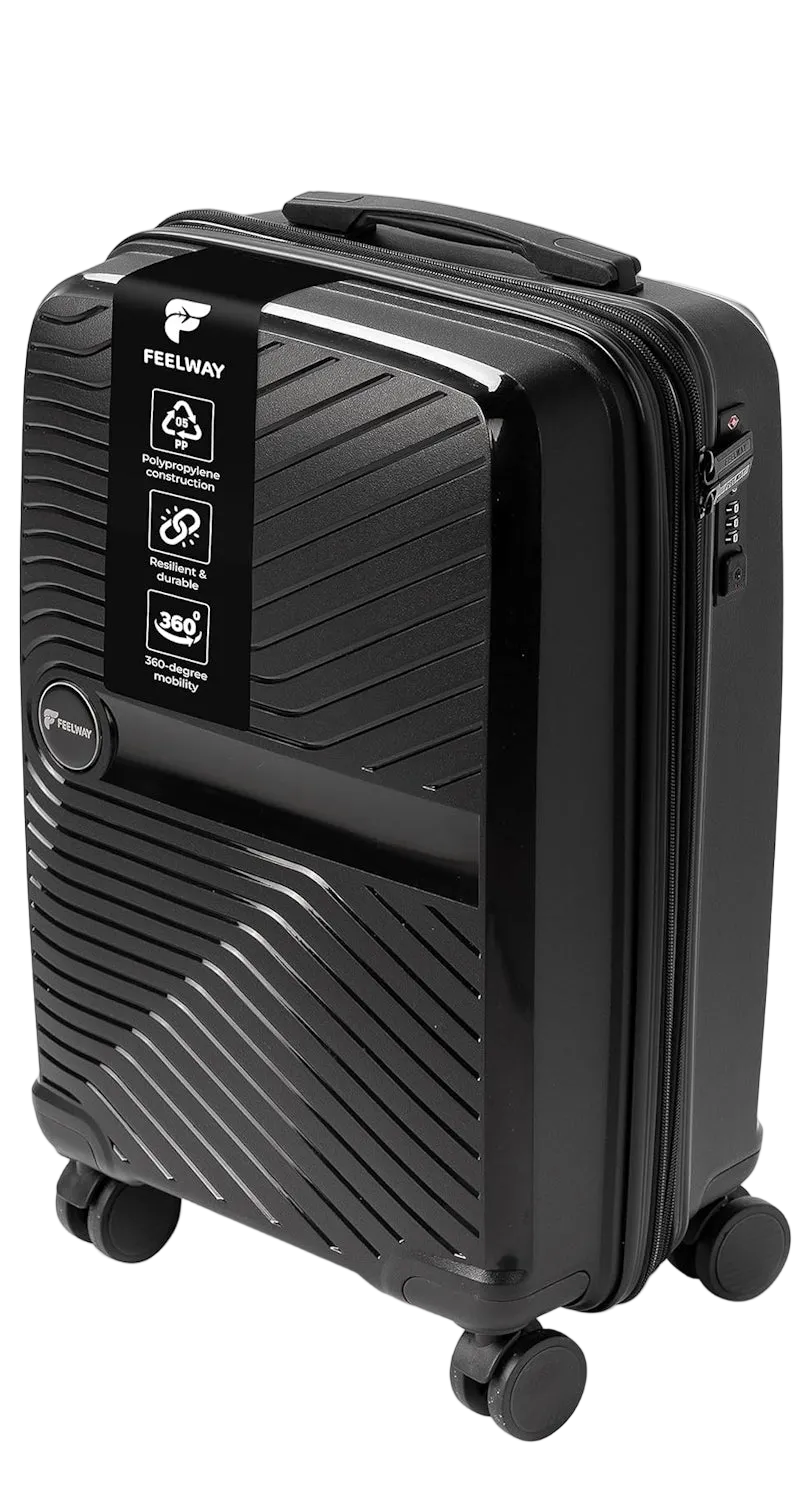 Feelway Luggage 24" Expandable Spinner - Black