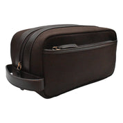 ILI New York Canvas Dopp Kit - Dark Brown