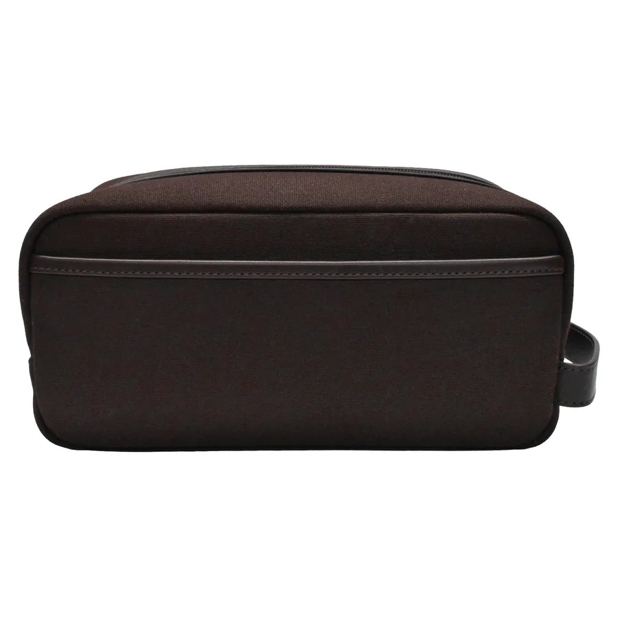 ILI New York Canvas Dopp Kit - Dark Brown