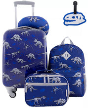 Travelers Club Kids 5 Piece Travel Luggage Set  - Dino Skele