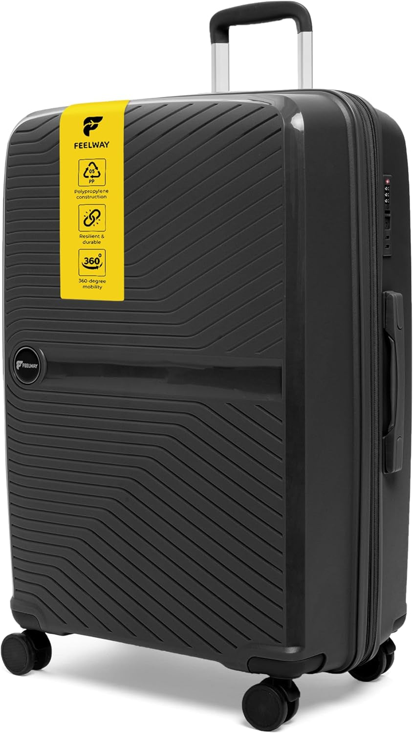 Feelway Luggage 28" Expandable Spinner  - Black