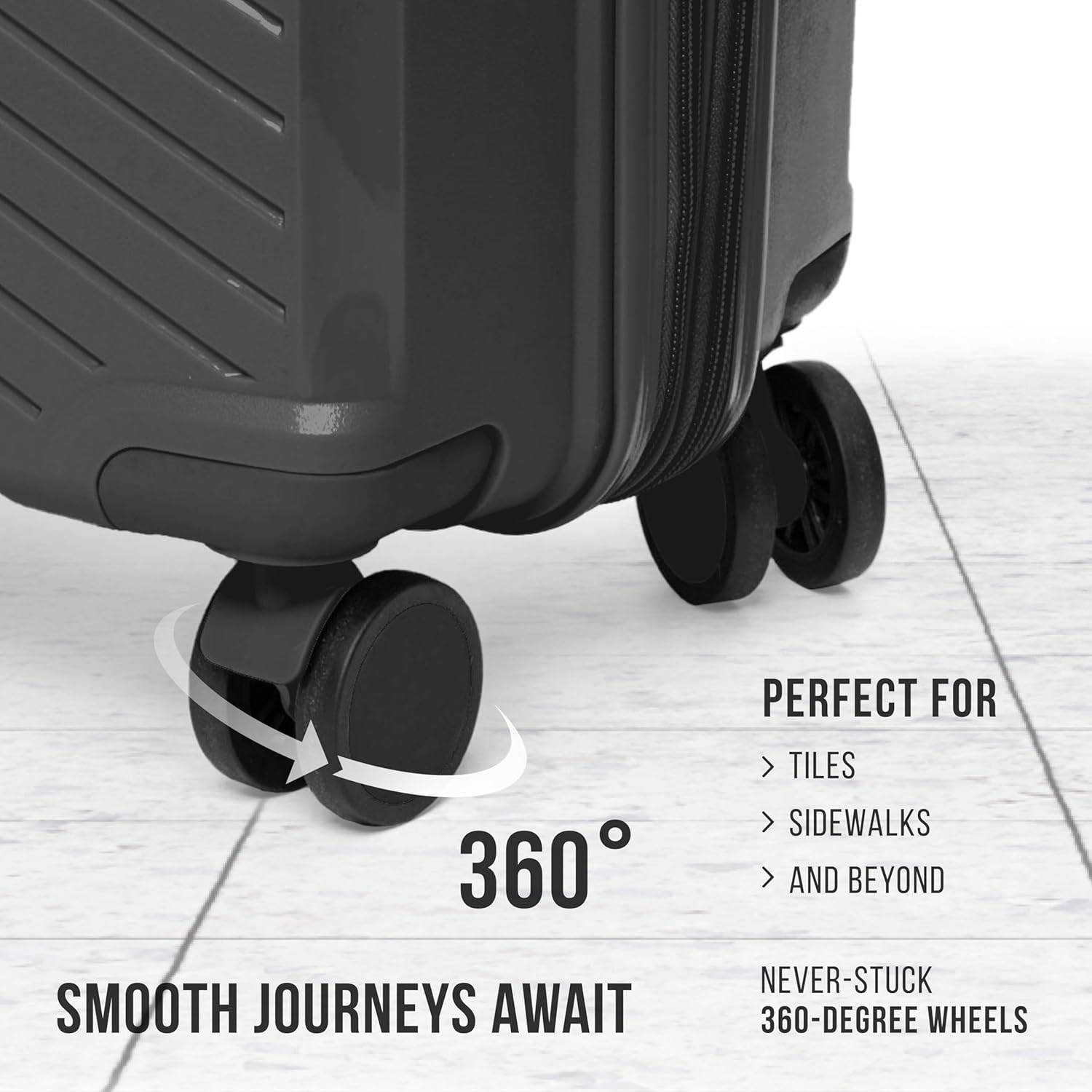 Feelway Luggage 28" Expandable Spinner  - Black