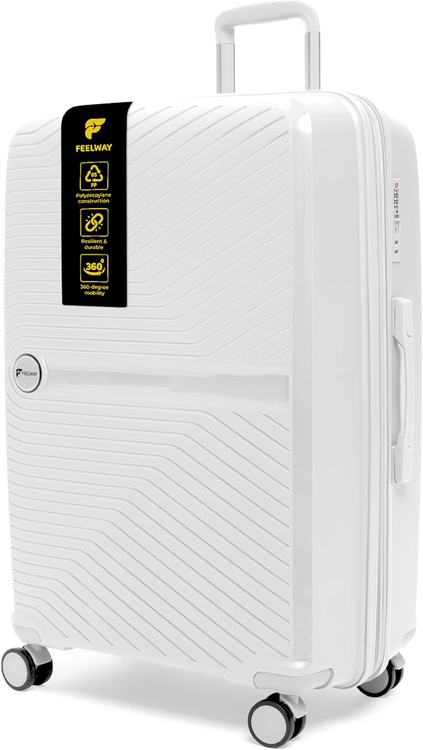 Feelway Luggage 28" Expandable Spinner  - White