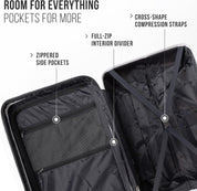 Feelway Luggage 28" Expandable Spinner  - White
