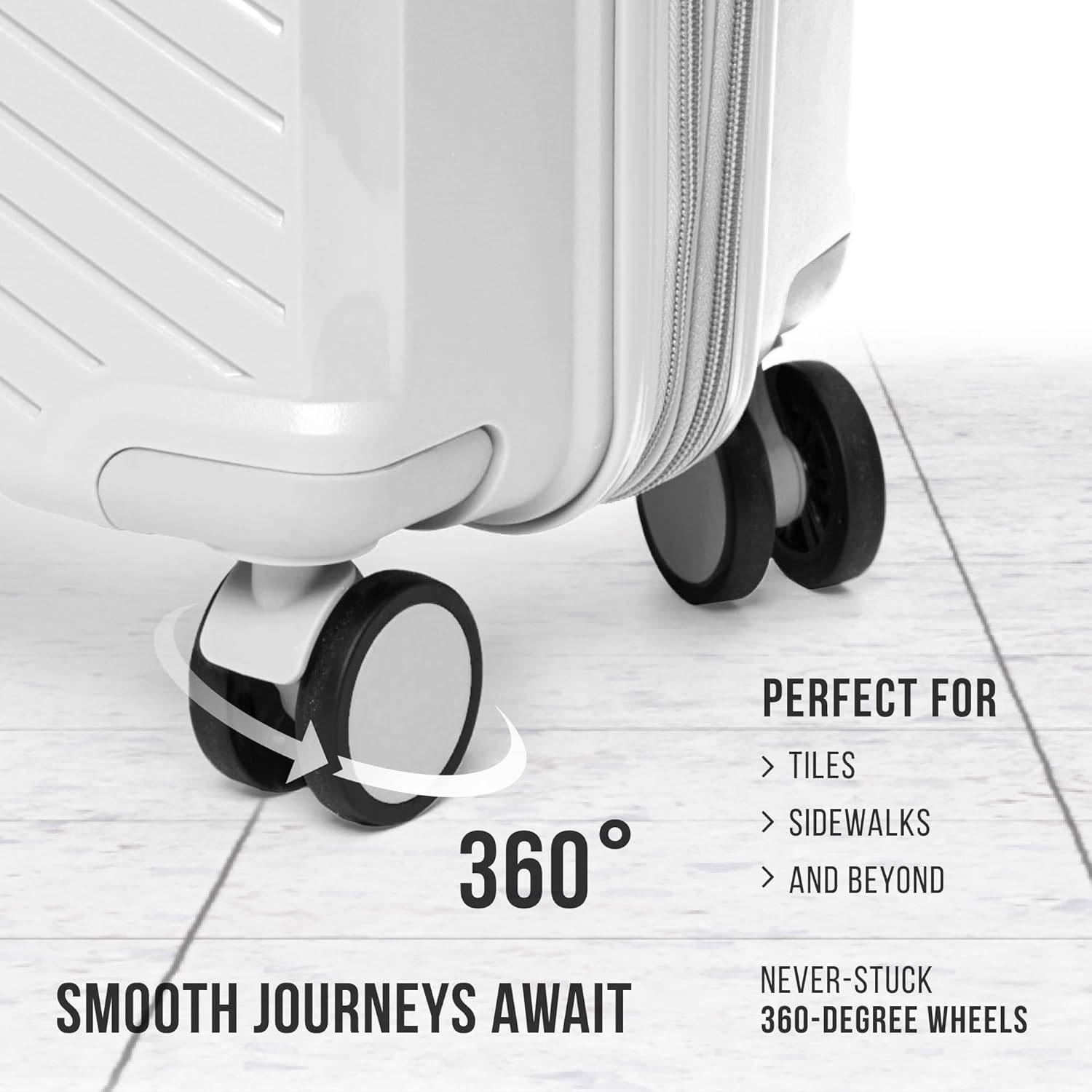 Feelway Luggage 28" Expandable Spinner  - White