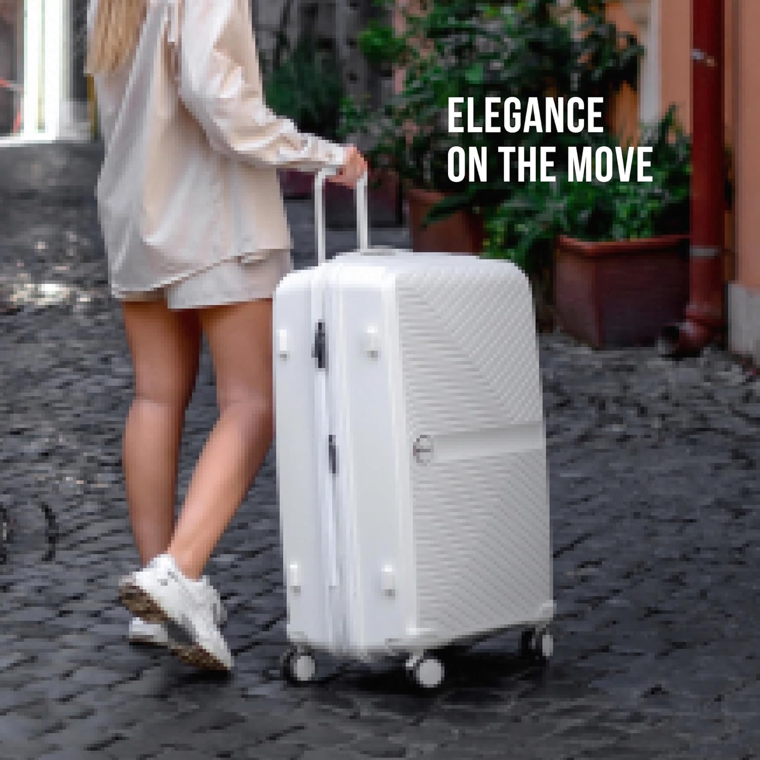 Feelway Luggage 28" Expandable Spinner  - White