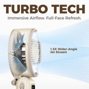 Ocoopa Turbo Wind Handheld Fan, Blow Dryer Level Power - Black
