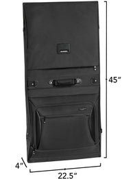 Wally Bags 45" Premium Garment Bag w/Shoulder Strap & Pockets - Black