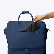 NOBL Travel Drop Bottom Weekender Bag - Midnight Blue