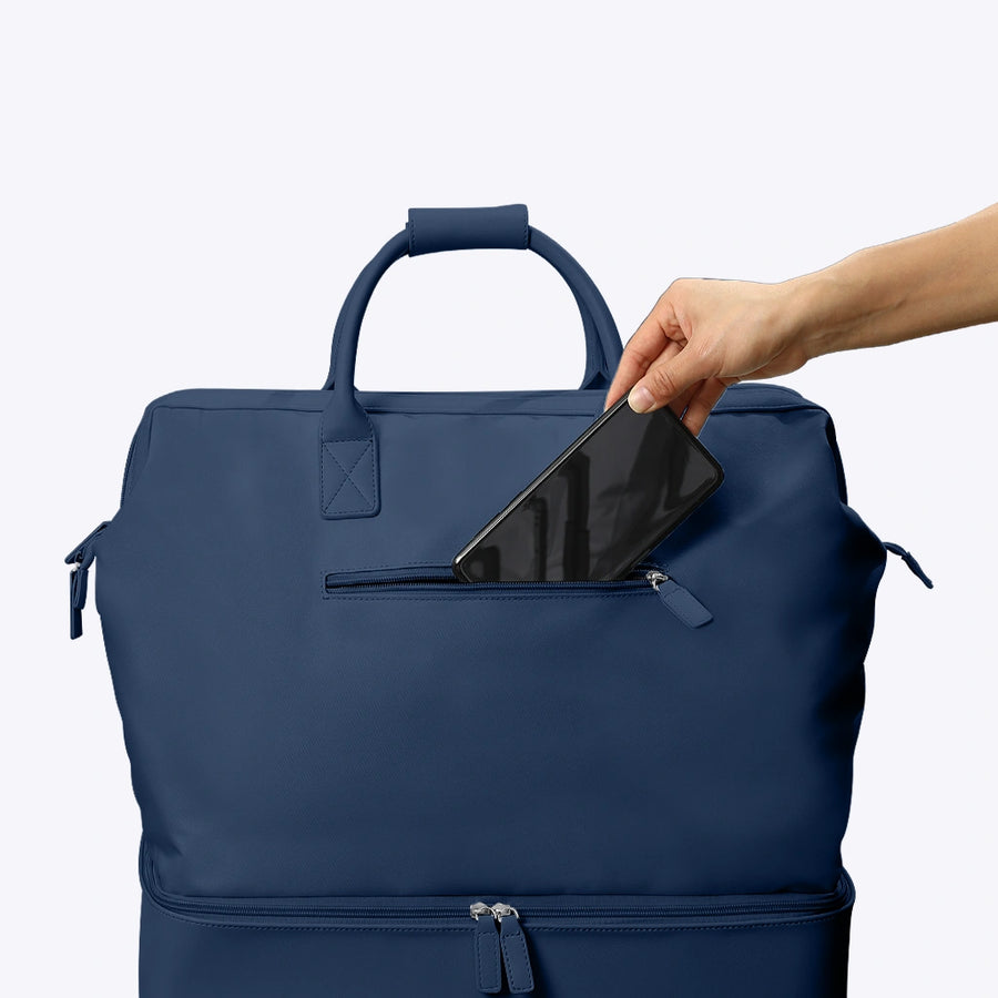 NOBL Travel Drop Bottom Weekender Bag - Midnight Blue