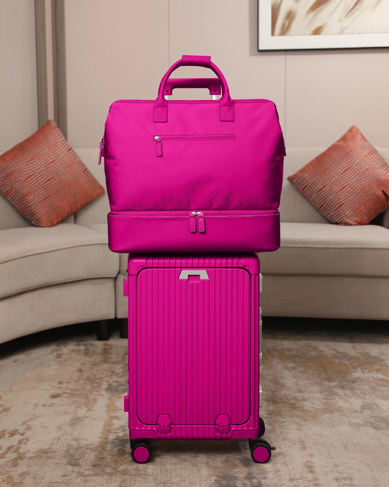 NOBL Travel Drop Bottom Weekender Bag - Hot Pink