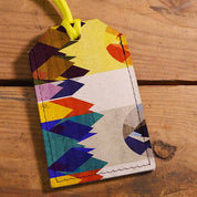 Backerton Abstract Mountains - Leather Luggage Tag