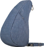 AmeriBag 10" Distressed Nylon Baglett: Vintage Indigo