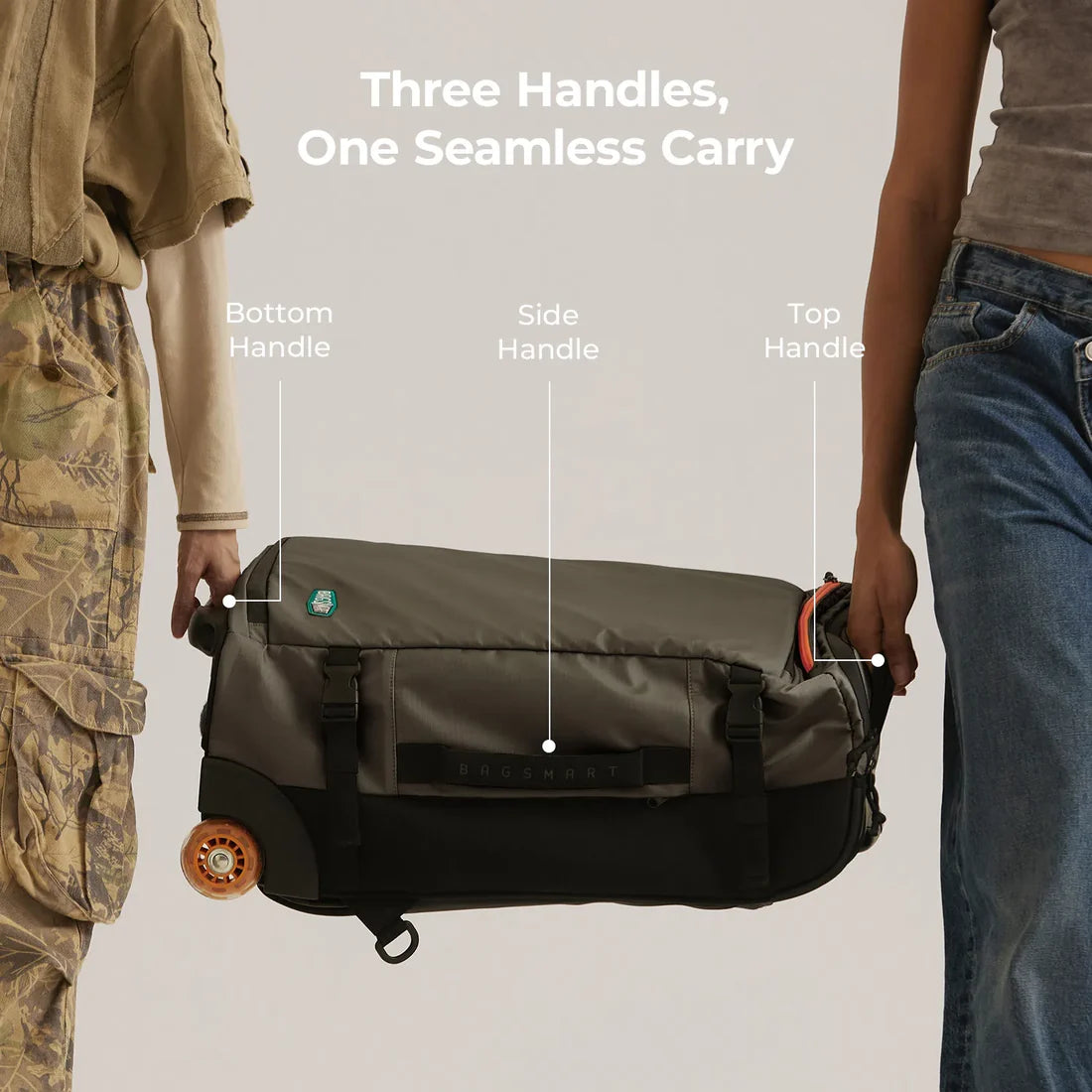Bagsmart Blast 43L Rolling Backpack - Cedar