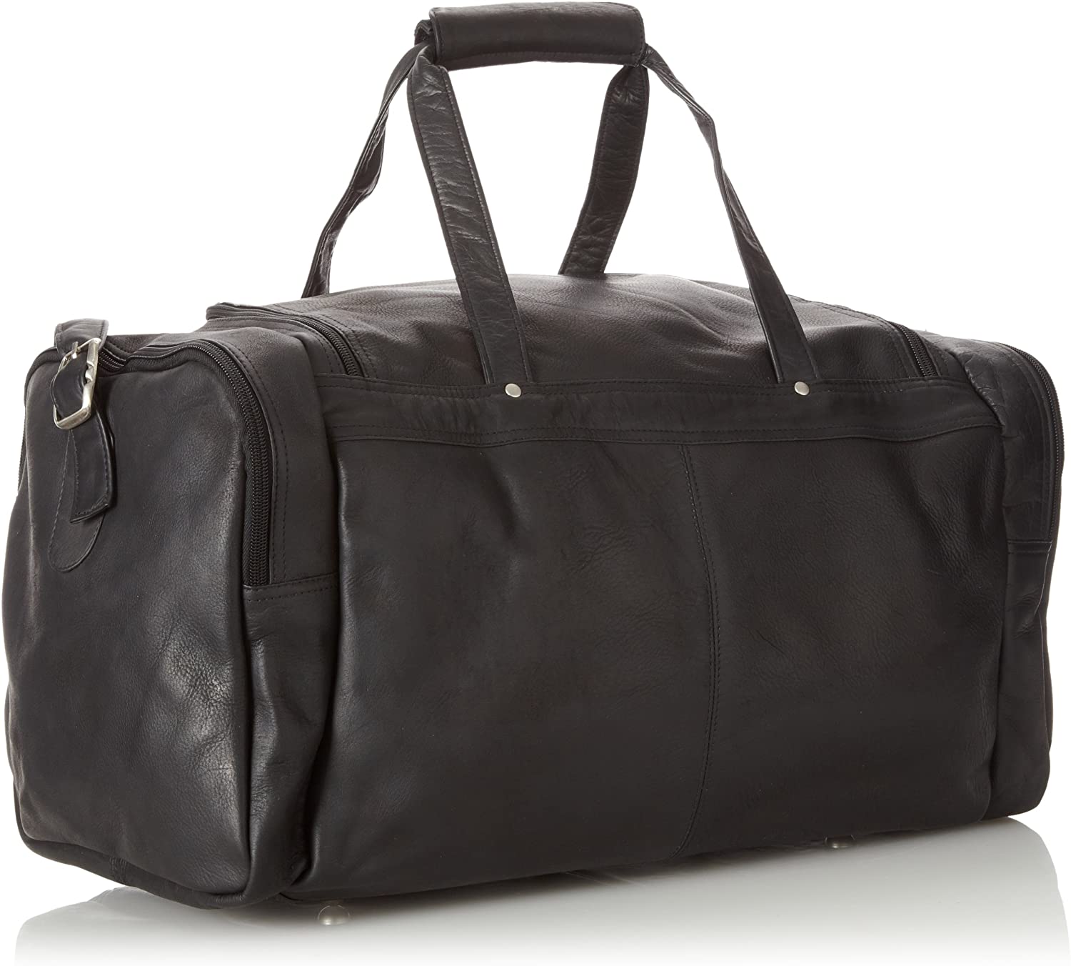 david king multi pocket leather backpack David King Multi Pocket 19″ Sport Leather Duffel – Black – Irv's Luggage