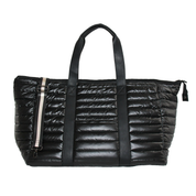 Lemonbella Puffer Weekender Duffle Travel Bag Black 