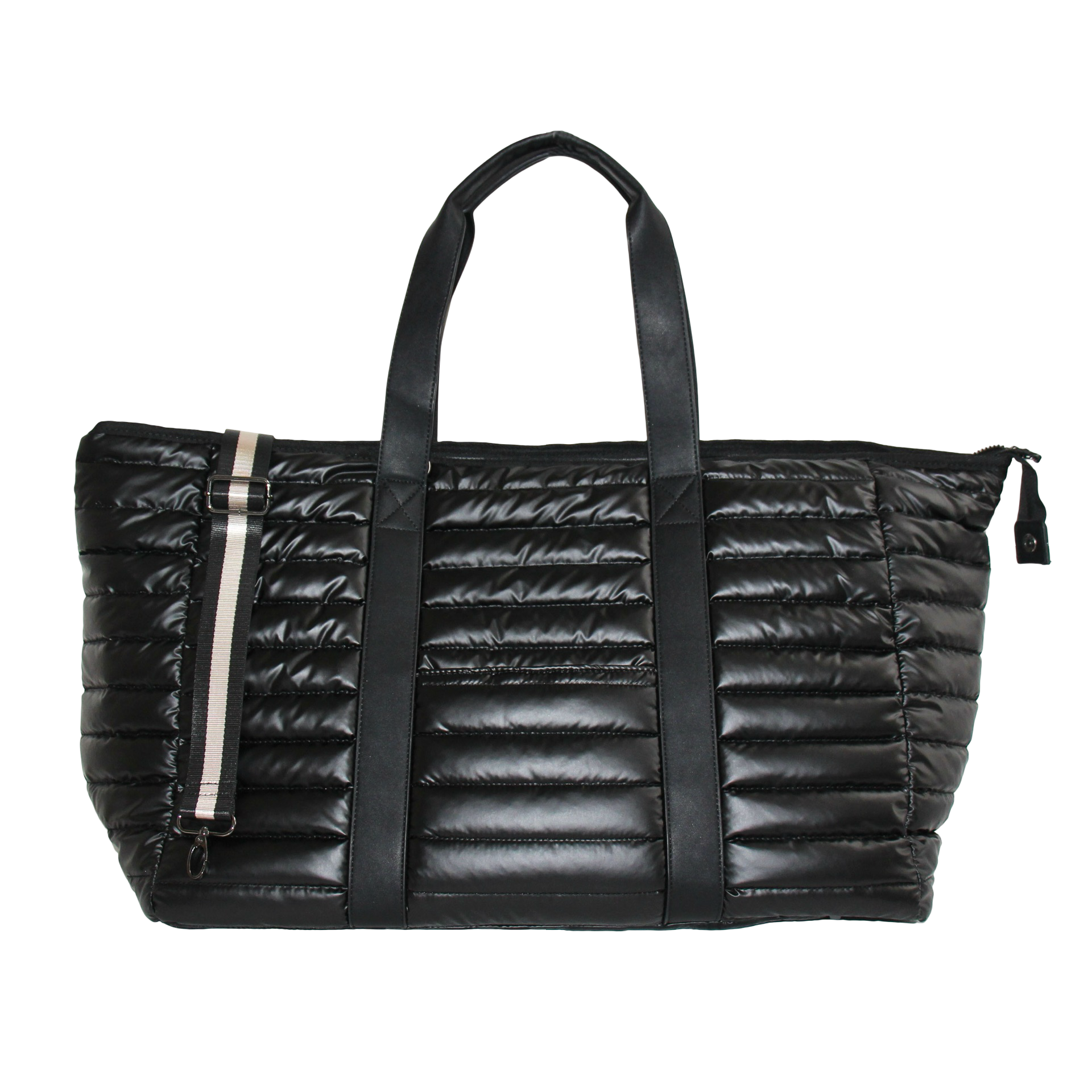 Lemonbella Puffer Weekender Duffle Travel Bag Black 