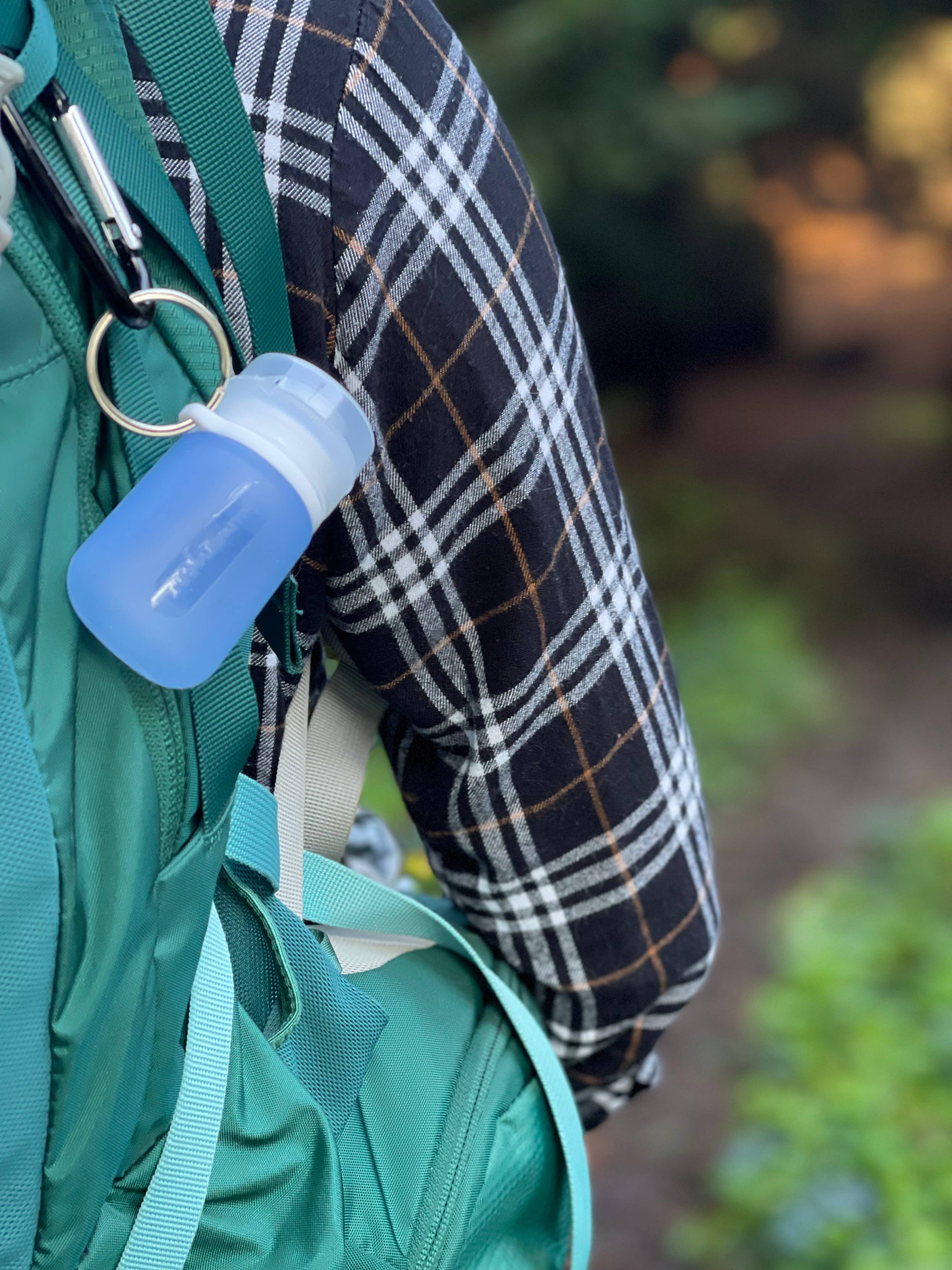 GoToob Mini 3-Pack - Refillable Silicone Travel Bottles - Blue/Green/Clear
