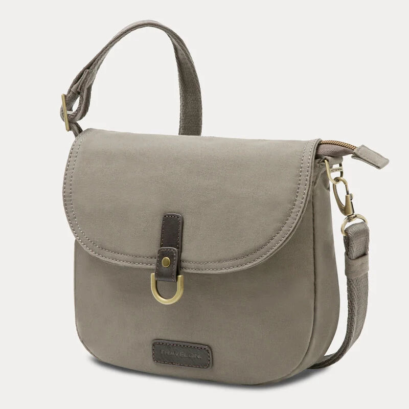Travelon Anti-Theft Courier Saddle Crossbody - Stone Grey