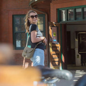 Travelon Anti-Theft Courier Saddle Crossbody - Stone Grey