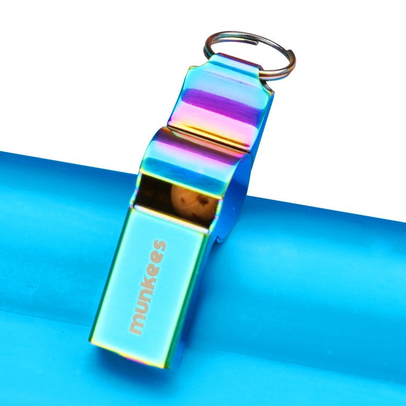 Ace Camp Stainless Steel Whistle - Blue/Purple