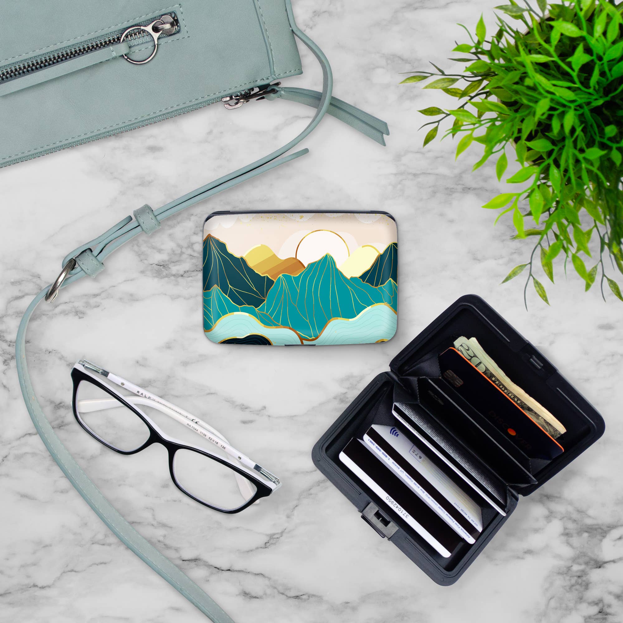 Monarque Enameled Mountain Armored Wallet