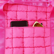 Mimi Quilted Puffer Weekender/Duffel Bag: Navy