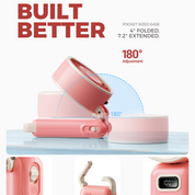 DiveBlues Turbo Wind Handheld Fan, Blow Dryer Power - Pink