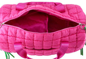 Mimi Quilted Puffer Weekender/Duffel Bag: Navy