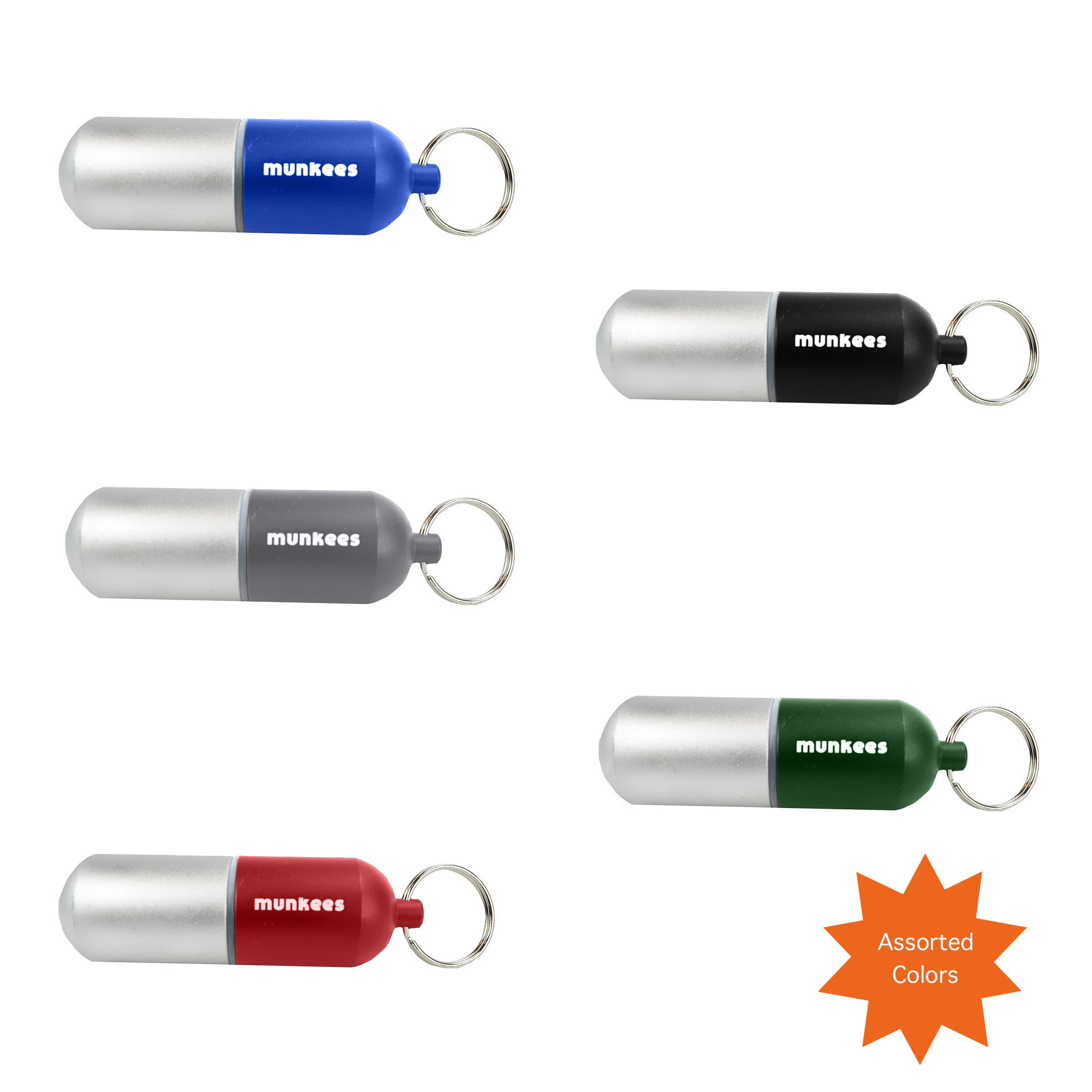 Ace Camp Waterproof Capsule Keychain - Black