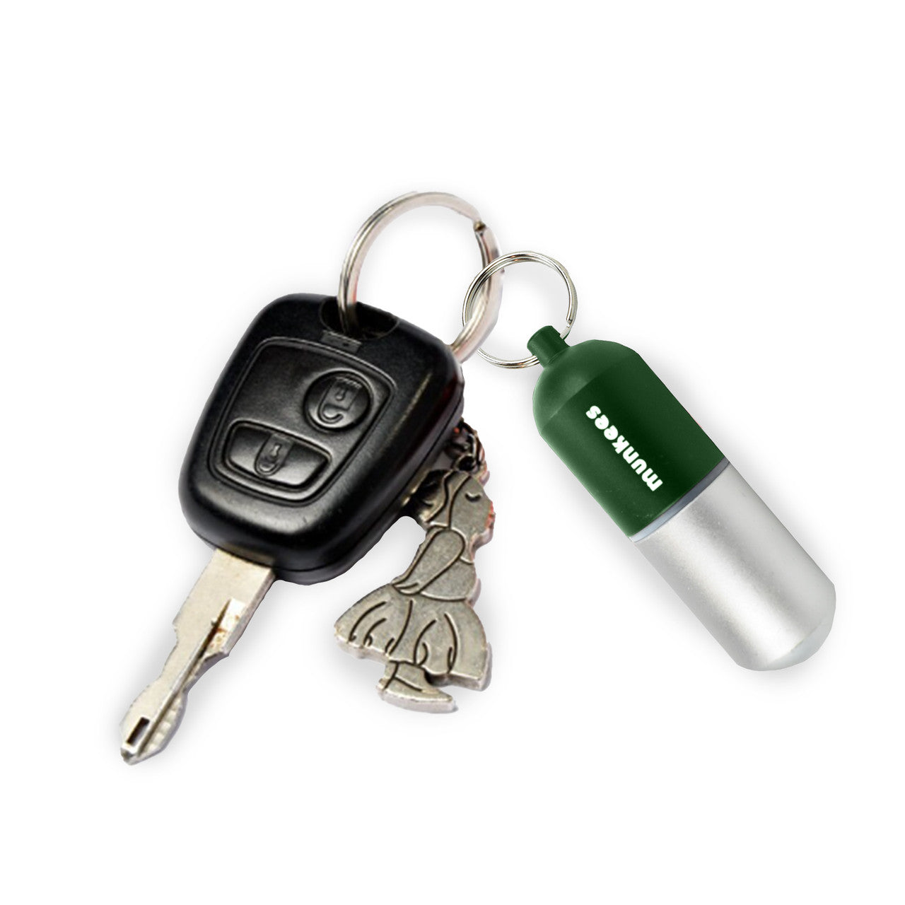 Ace Camp Waterproof Capsule Keychain - Green