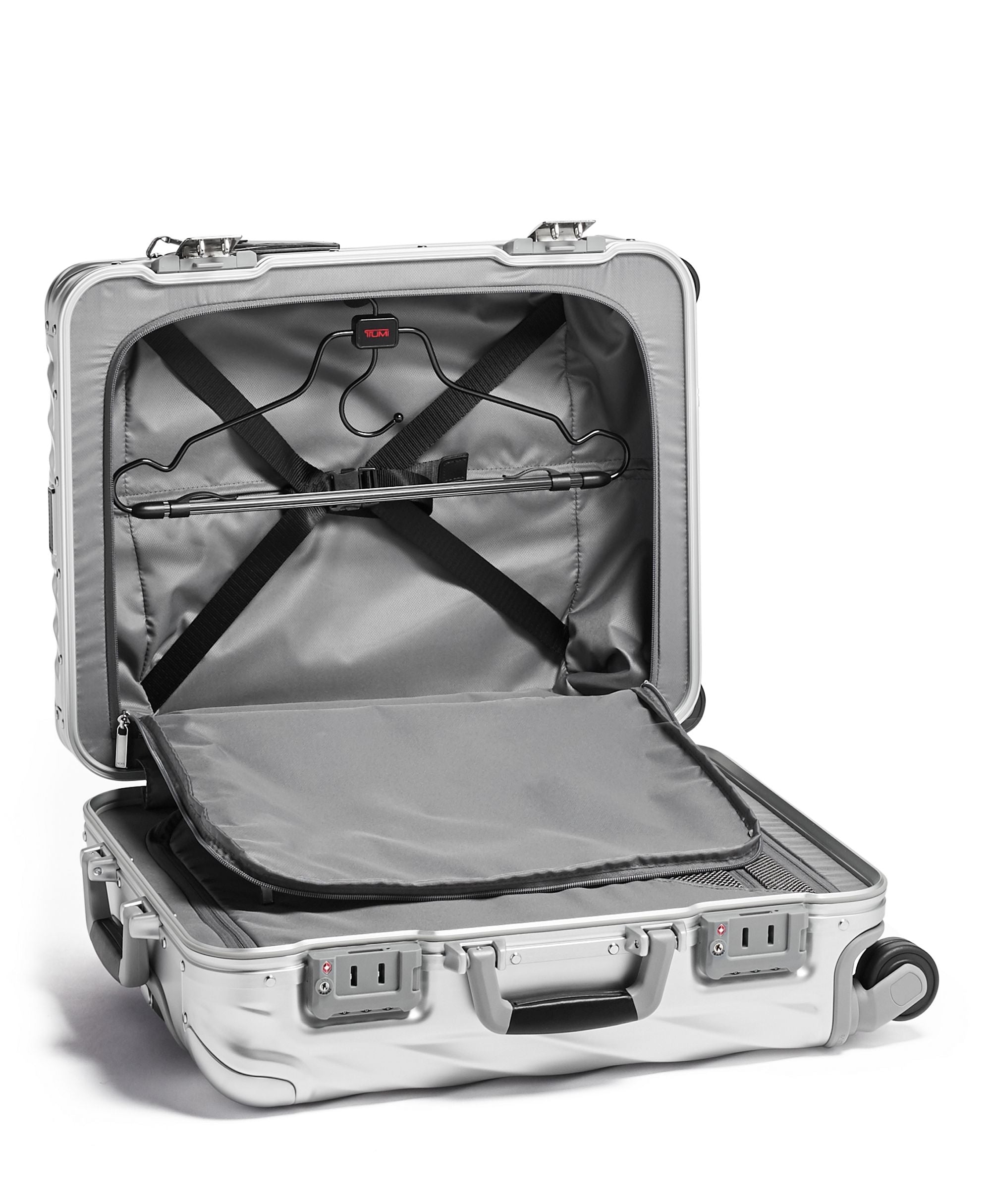 TUMI 19 Degree Aluminum Continental Expandable Spinner - Carry On Silver