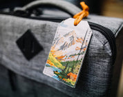 Backerton Painted Mountains - Leather Luggage Tag