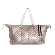 Lemonbella Diamond Weekender Duffle Travel Bag Champagne Gold