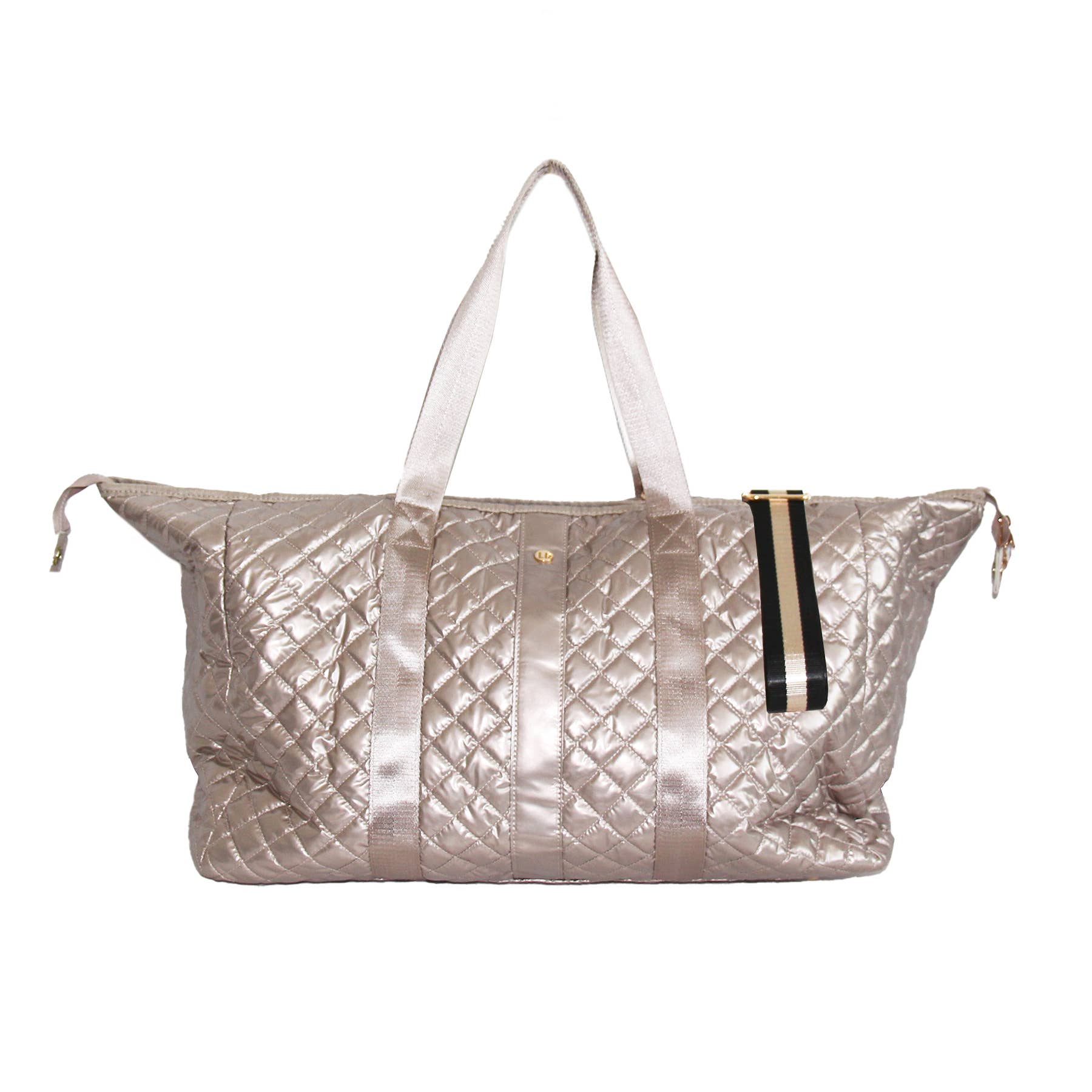 Lemonbella Diamond Weekender Duffle Travel Bag Champagne Gold
