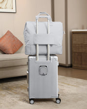 NOBL Travel Drop Bottom Weekender Bag - Silver