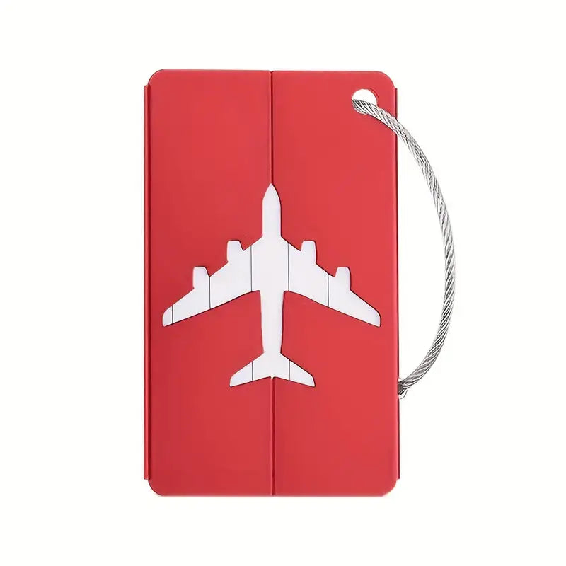 Magnifique Hearts Aluminum Alloy Luggage Tag - Red