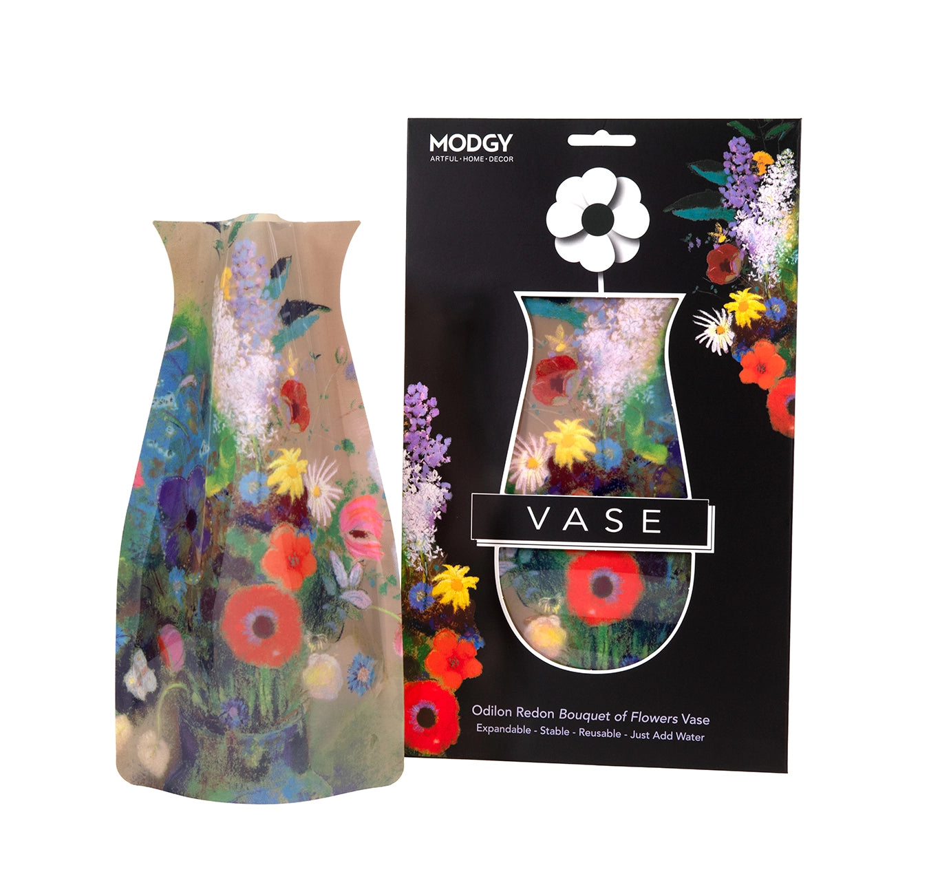 Modgy Expandable Vase -  Odilon Redon Bouquet of Flowers Expandable Vase