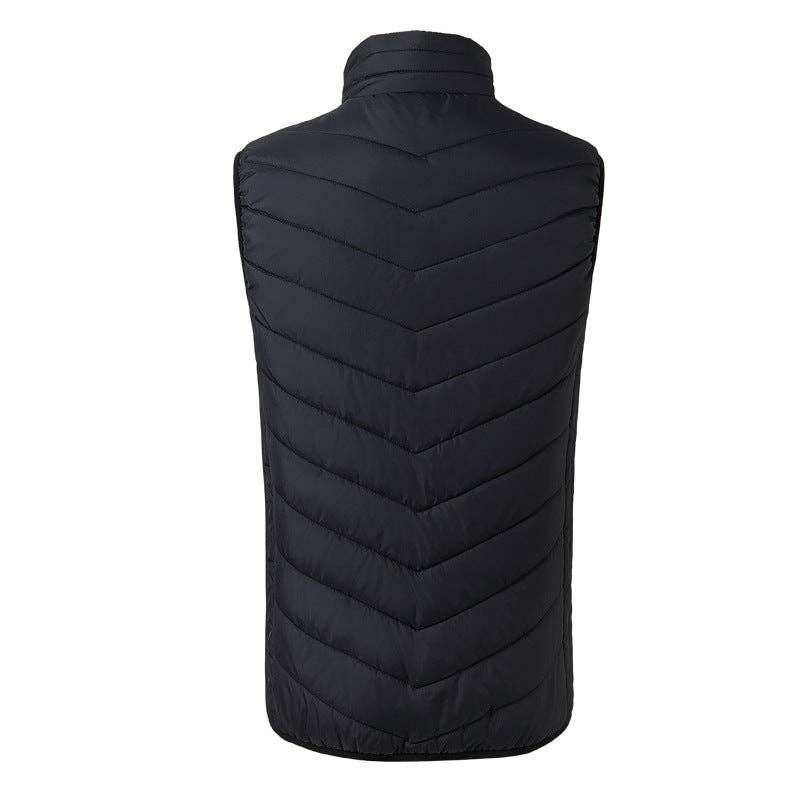 Unisex Heated Down Vest – USB Rechargeable Warmth - Black / M