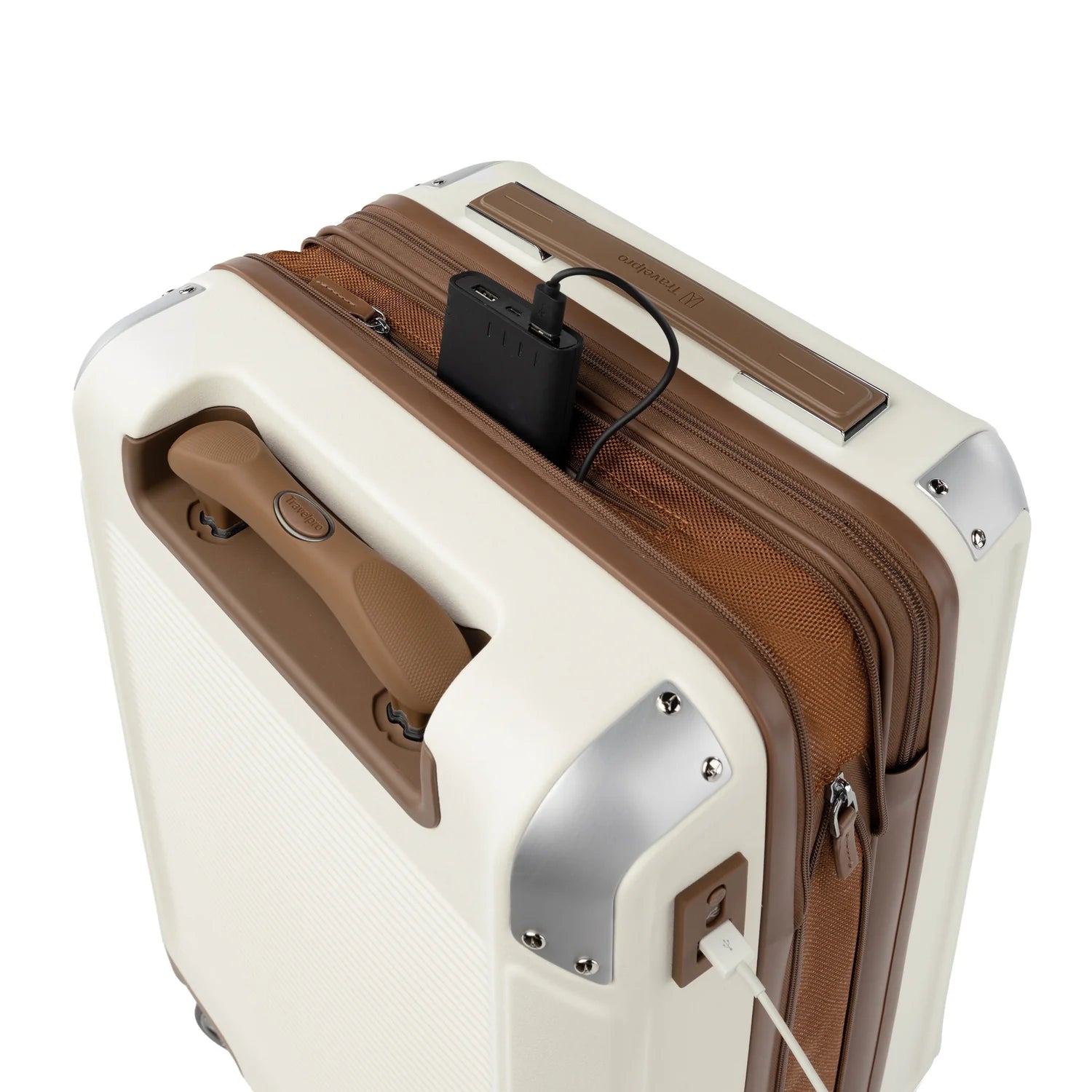 Travelpro Platinum Elite Hardside Expandable Carry On Spinner - Cream White