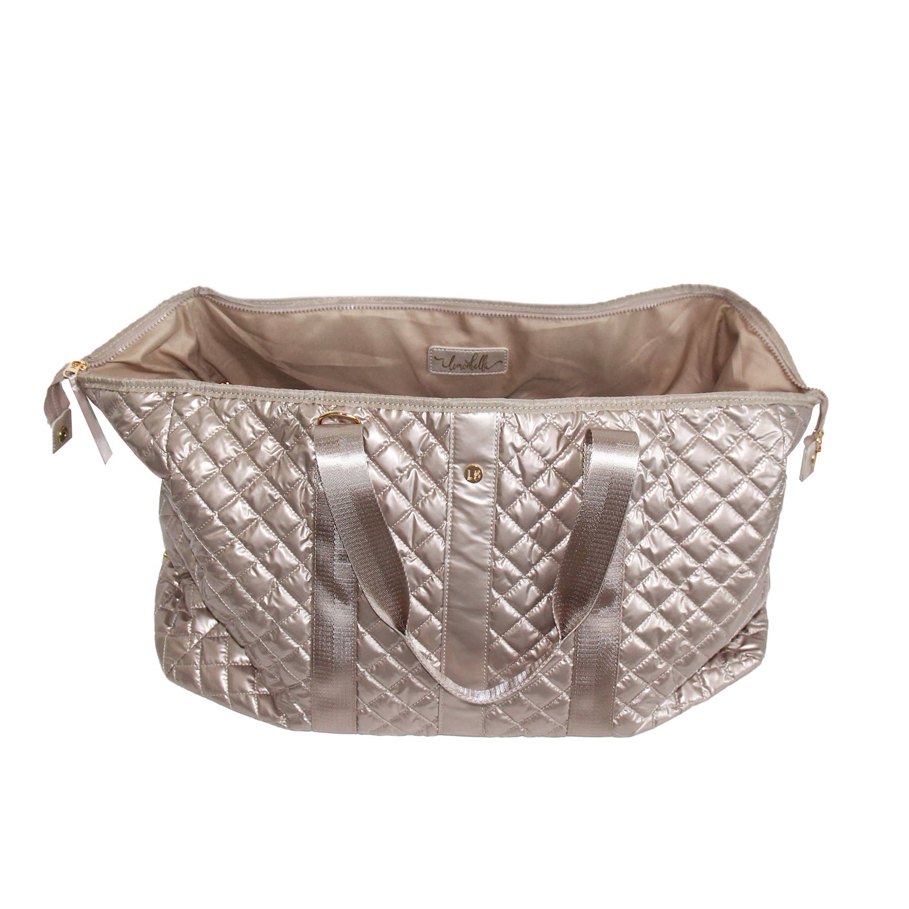 Lemonbella Diamond Weekender Duffle Travel Bag Champagne Gold