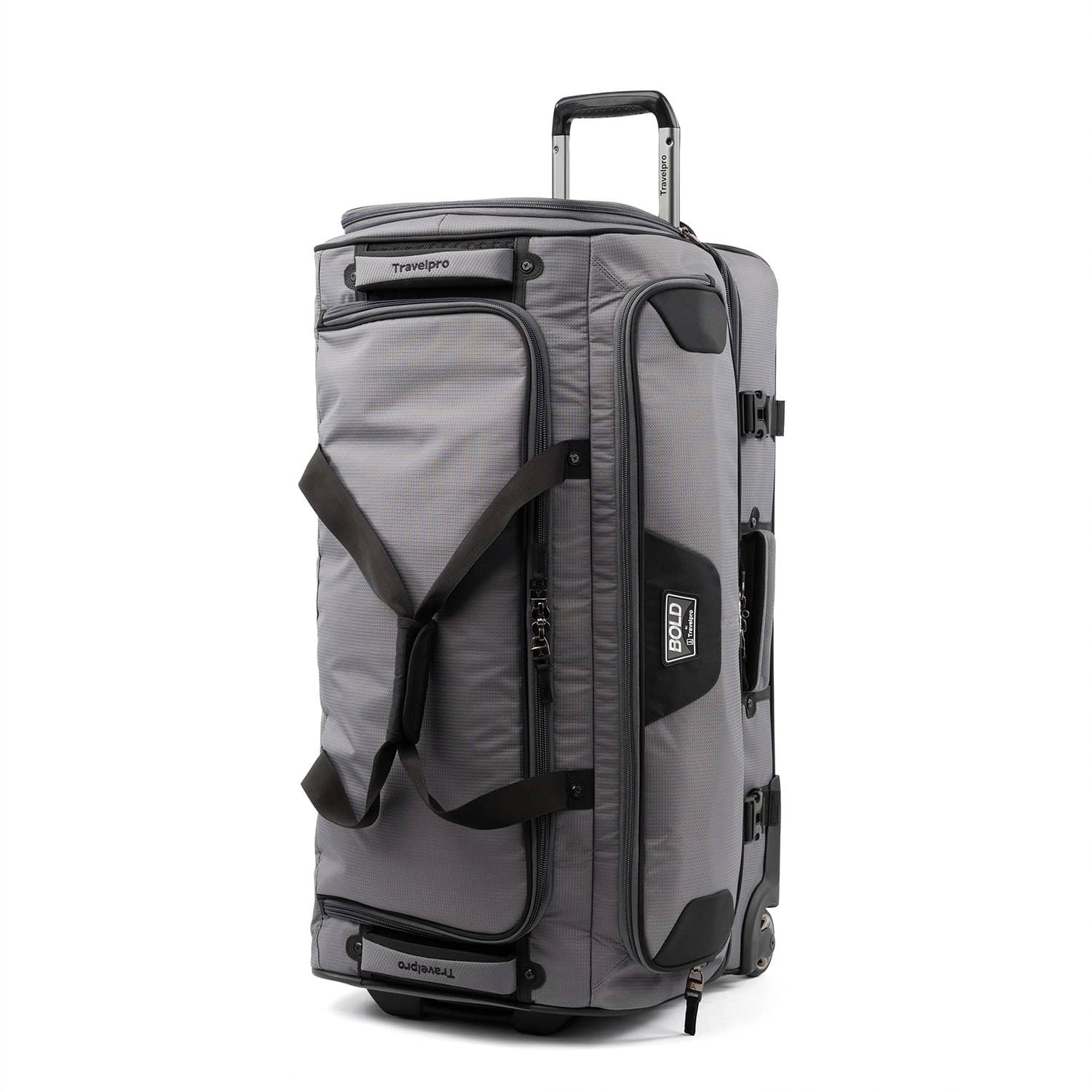 Travelpro Bold 30" Check-In Drop-Bottom Rolling Duffel Grey/Black