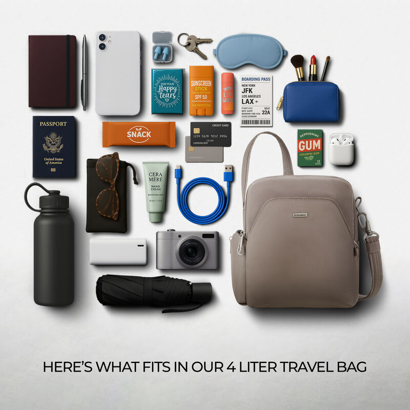 Travelon Anti-Theft Classic Travel Bag - Hazelnut