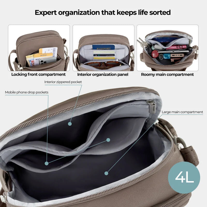 Travelon Anti-Theft Classic Travel Bag - Hazelnut