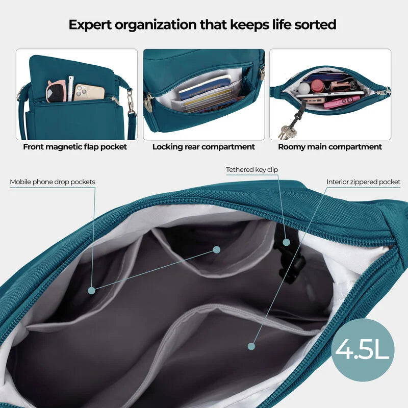 Travelon Anti-Theft Classic Messenger Bag - Teal