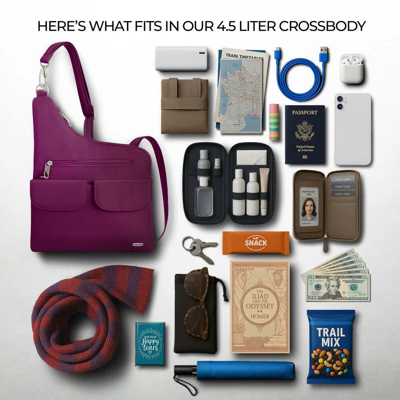 Travelon Anti-Theft Classic Crossbody - Burgundy