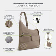 Travelon Anti-Theft Classic Crossbody - Hazelnut