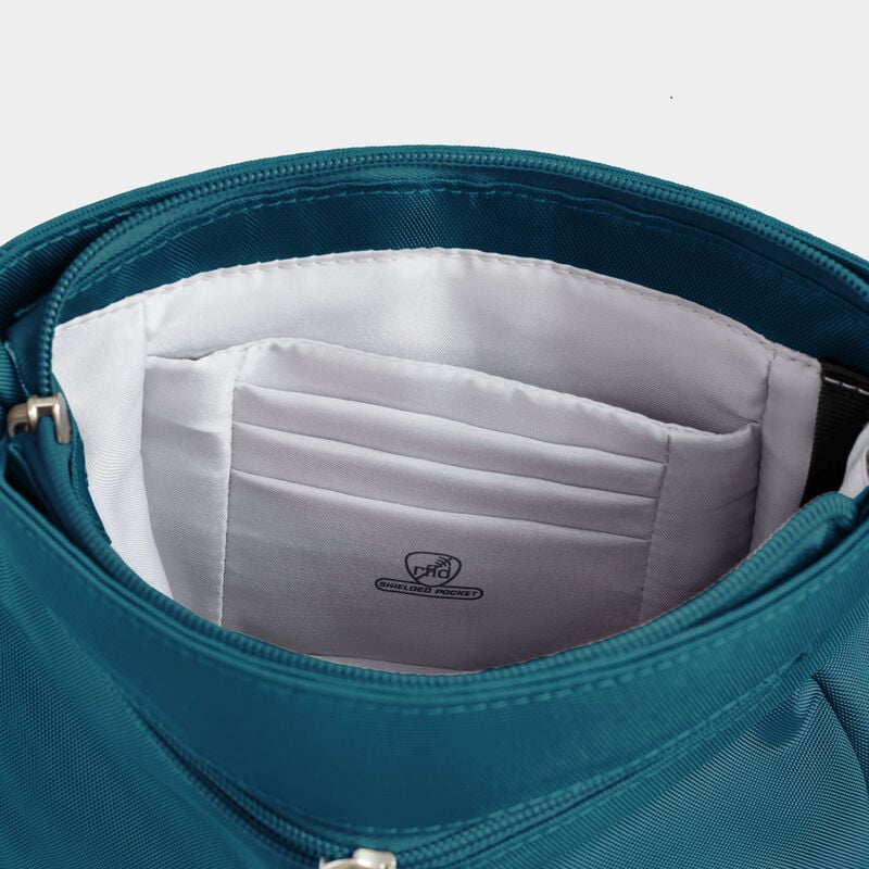 Travelon Anti-Theft Classic Mini Shoulder Bag- Teal