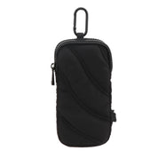 MYTAGALONGS Puffer Double Eyeglass Case w/Caribiner - Black